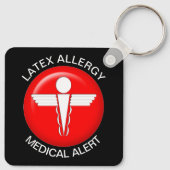 Latex Allergy Medical Alert Sleutelhanger (Achterkant)