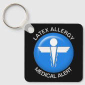 Latex Allergy Medical Alert Sleutelhanger (Voorkant)