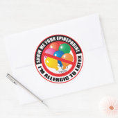 Latex Allergy Ronde Sticker (Envelop)
