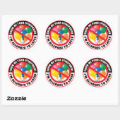 Latex Allergy Ronde Sticker (Vel)