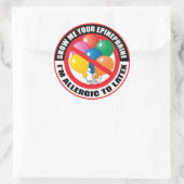 Latex Allergy Ronde Sticker (Tas)
