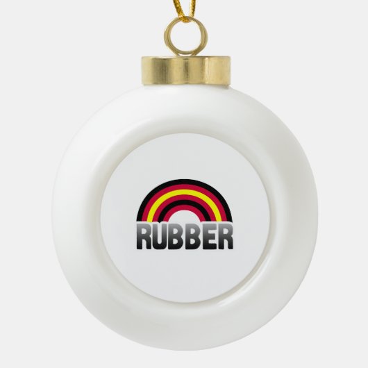 Latex Pride Keramische Bal Ornament (Voorkant)