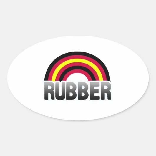 Latex Pride Ovale Sticker (Voorkant)