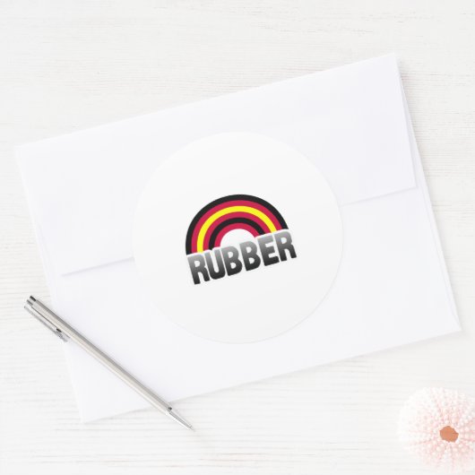 Latex Pride Ronde Sticker (Envelop)
