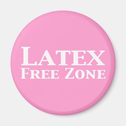 Latex vrije zone geschenken magneet (Voorkant)