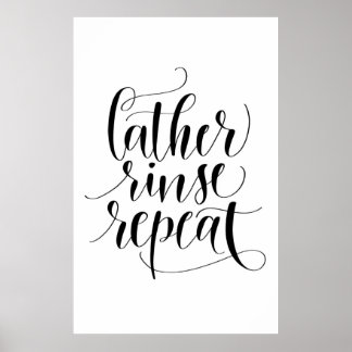 Lather Rinse Herhalen Poster