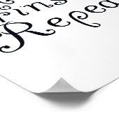 Lather Rinse Herhaling badkamerteken Poster (Hoek)