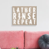 Lather spoeling Herhaal Trendy badkamer Wanddecora Canvas Afdruk (Insitu (Woonkamer))