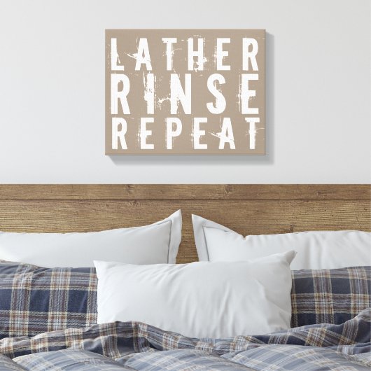 Lather spoeling Herhaal Trendy badkamer Wanddecora Canvas Afdruk (Insitu (Slaapkamer))