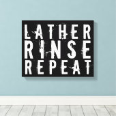 Lather spoeling Herhaal Trendy badkamer Wanddecora Canvas Afdruk (Insitu (Houten vloer))