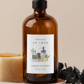 "Lathered in Love" Vrijgezellenfeest Zeep Favoriet Voedselcontainer Etiket