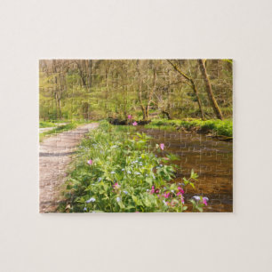 Lathkill Dale uitzicht in Derbyshire, Engeland Legpuzzel