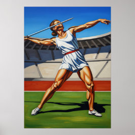 L'ATHLÈTE AU JAVELOT (De Javelin Atleet) - Origi Poster