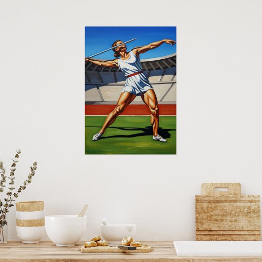 L'ATHLÈTE AU JAVELOT (De Javelin Atleet) - Origi Poster (Keuken)