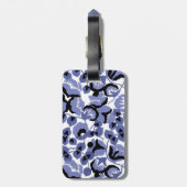 Lathyrus (Bleekblauw) Fijne Kunst Bagagelabel (Achterkant verticaal)