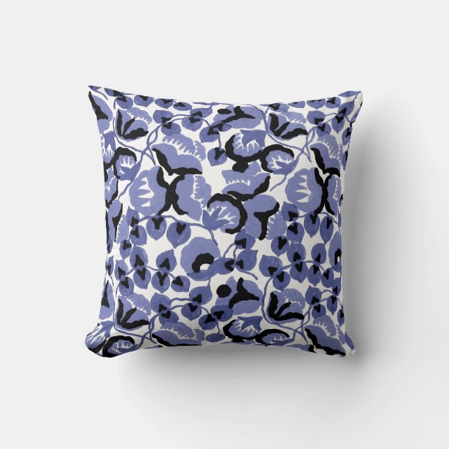 Lathyrus (Bleekblauw) Fijne Kunst Kussen (Voorkant)