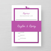 Lathyrus Paarse minimalistische bruiloft Uitnodigingen Wikkel