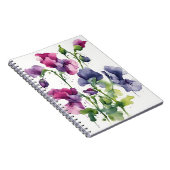 Lathyrus - Watercolor bloemen Notitieboek (Rechterzijde)