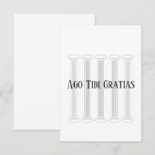 Latijn Bedankkaart (Voorkant / Achterkant)
