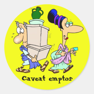 Latijn: Caveat emptor Ronde Sticker