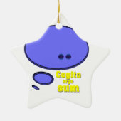 Latijn, denk ik, dus ik ben keramisch ornament (Voorkant)