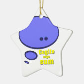 Latijn, denk ik, dus ik ben keramisch ornament (Links)