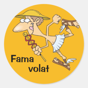 Latijn: Fama volat Ronde Sticker