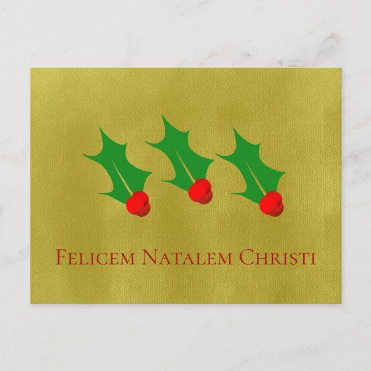 Latijn kerstmis briefkaart (Voorkant)