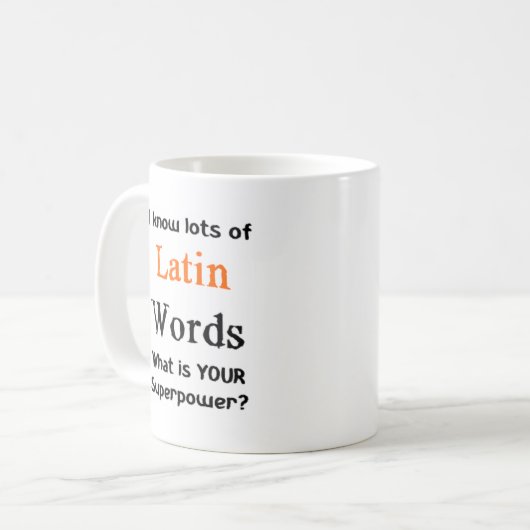 Latijn Koffiemok (Voorkant links)