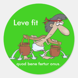 Latijn: Leve fit... Ronde Sticker