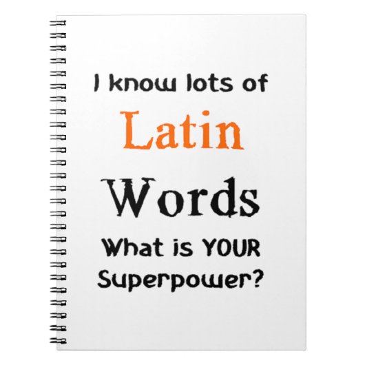 Latijn Notitieboek (Voorkant)
