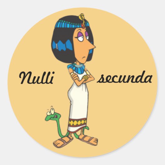 Latijn: Nulli secunda Ronde Sticker (Voorkant)
