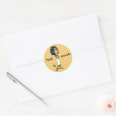 Latijn: Nulli secunda Ronde Sticker (Envelop)