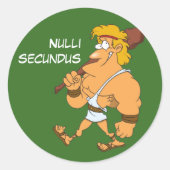 Latijn: Nulli secundus Ronde Sticker (Voorkant)