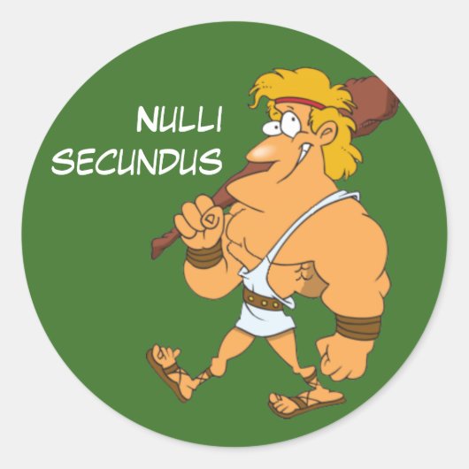 Latijn: Nulli secundus Ronde Sticker (Voorkant)
