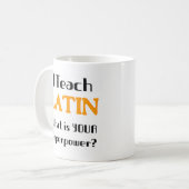 Latijn onderwijzen koffiemok (Voorkant links)