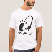 Latijn: piscantur en vis en vispool t-shirt (Voorkant)