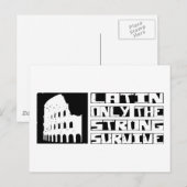 Latijn Survive Briefkaart (Voorkant / Achterkant)