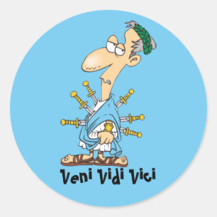Latijn: Veni vidi vici Ronde Sticker