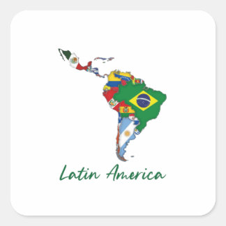 Latijns-Amerika Vierkante Sticker