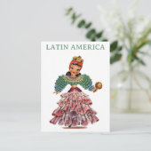  Latijns-Amerika Vrouw Reizen Briefkaart (Staand voorkant)