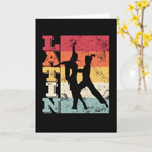 Latijns-Amerikaanse Dans Couple Kaart (Gele Bloem)