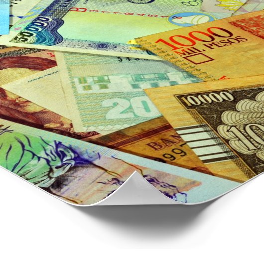 Latijns-Amerikaanse valuta Poster (Hoek)