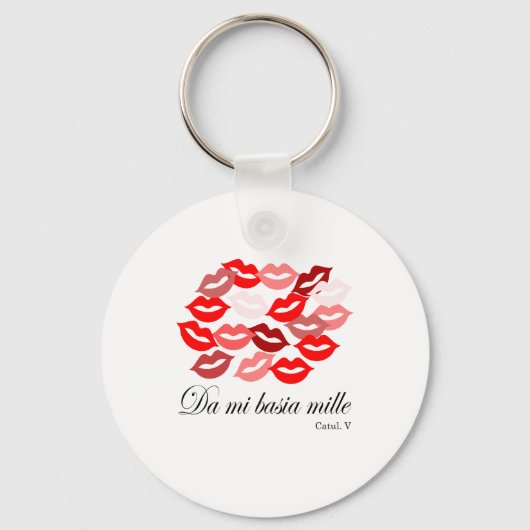 Latijns-Catullus Vijf: 1.000 kisses Sleutelhanger (Voorkant)