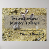 Latijns citaat stilzwijgende filosofie poster (Voorkant)