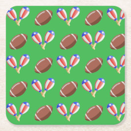 Latijns getinte Super Bowl Kartonnen Onderzetters