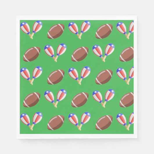 Latijns getinte Super Bowl Servet (Voorkant)