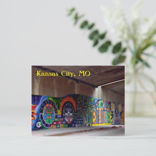 Latijns graffiti briefkaart (Staand voorkant)