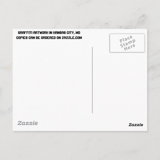 Latijns graffiti briefkaart (Achterkant)