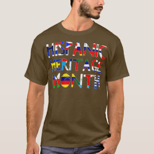 Latijns-landen die de vlag van Latino voeren, nati T-shirt